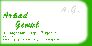 arpad gimpl business card